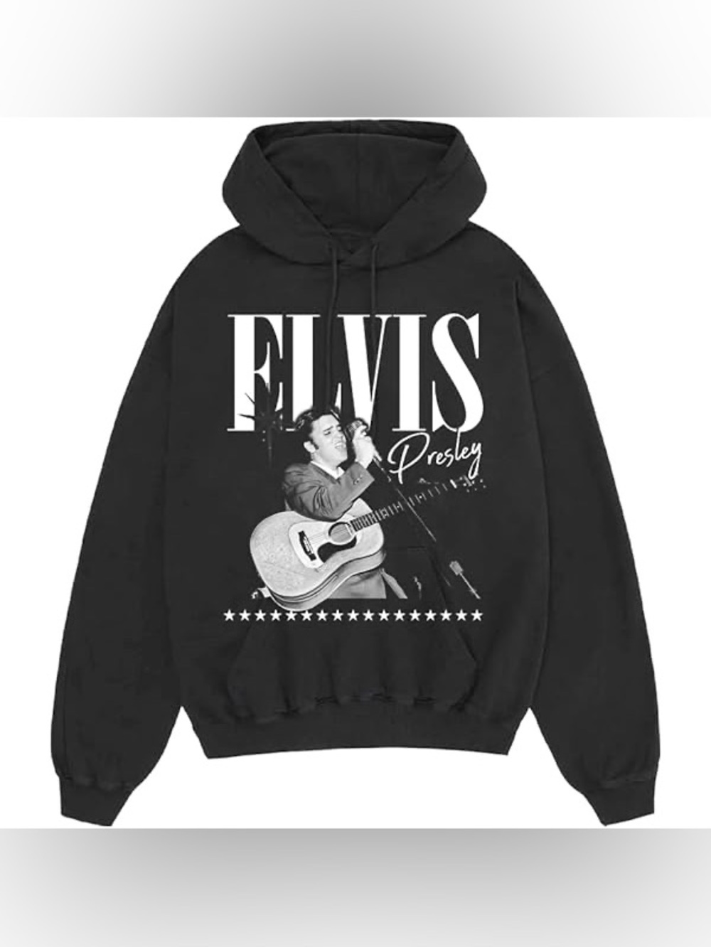 Elvis Presley Officially Licensed Black Graphic Hoodie Size S